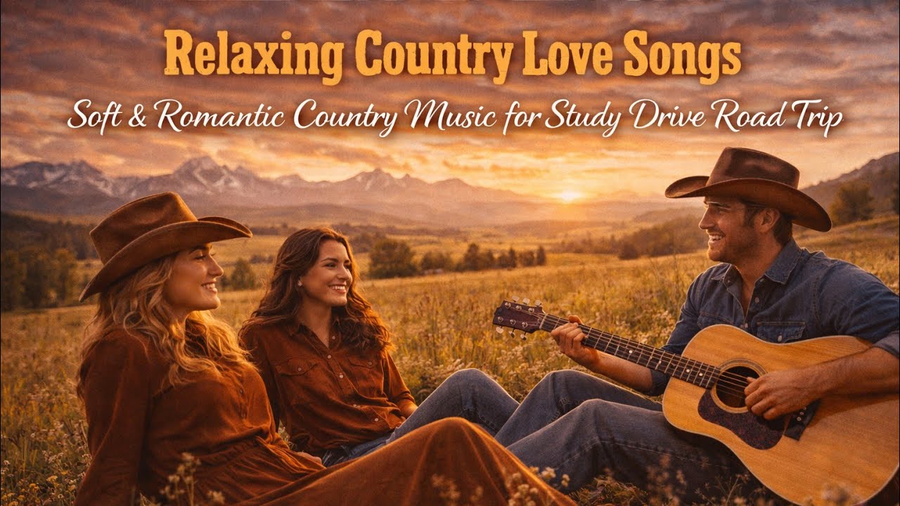 Relaxing Country Love Songs | Soft & Romantic Country Music for Study, Drive & Road Trip