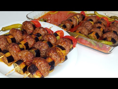 Şişte Patlıcan Kebap Nasıl Yapılır 😋 Köfteli Patlıcan Kebabı Fırın Yemekleri Nefis Yemek Tarifleri