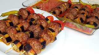 Şişte Patlıcan Kebap Nasıl Yapılır 😋 Köfteli Patlıcan Kebabı Fırın Yemekleri Nefis Yemek Tarifleri