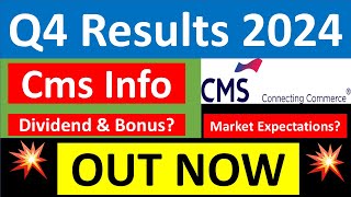 CMS INFO SYSTEMS Q4 results 2024 | CMS INFO results today | CMS INFO SYSTEMS Share News | CMS INFO