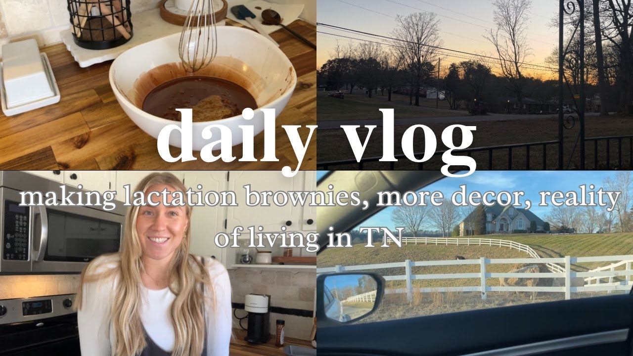 knoxville, tn daily vlog, cook with me, making lactation brownies, new