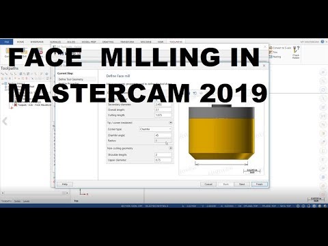 FACE MILLING IN MASTERCAM 2019