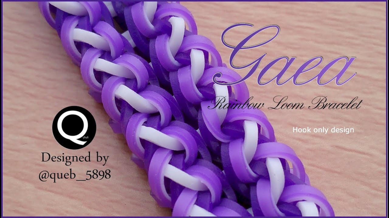 Gaea Rainbow Loom Bracelet hook only YouTube