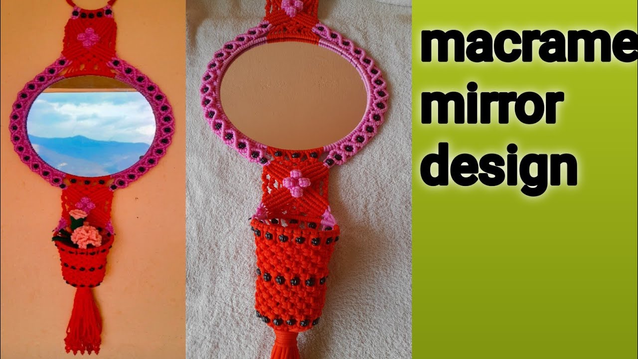 Macrame mirror new design for beginners//आसान मैक्रेमे मिरर बनाने का तरीका//crochet with nishu