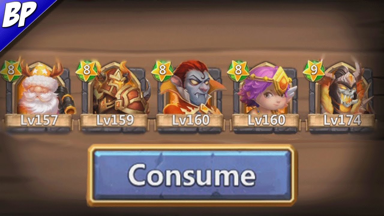 Castle Clash Consuming Evolved Heroes!