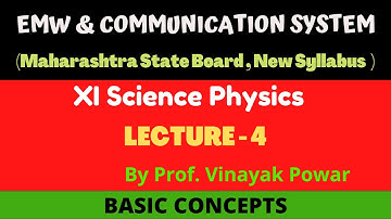ELECTROMAGNETIC WAVES & COMMUNICATION SYSTEM | L - 4  IN MARATHI  | ( Phy. XI Sci.) | By Prof Pawar