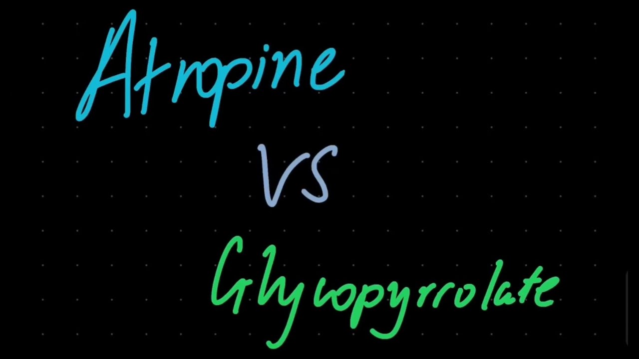 Atropine vs Glycopyrrolate