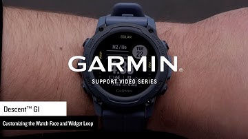 Support: Descent™ G1 Series Watch Face and Widget Loop Customization