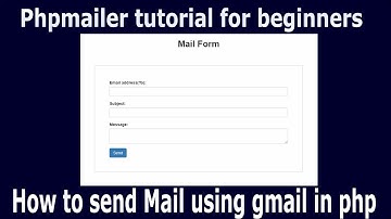 How to send Mail using gmail in php for beginners