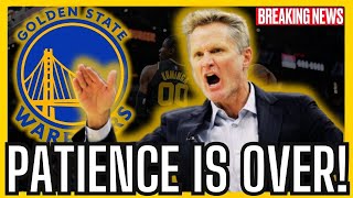 GSW URGENT NEWS! STEVE KERR ANNOUNCE BREAKING POINT WITH BIG STAR! GOLDEN STATE WARRIORS NEWS