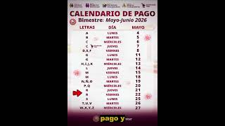 YA sabemos el CALENDARIO de PAGOS de MAYO 2026, letra R | ¿Cuando pagan la pension bienestar?