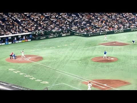 萩尾匡也新応援歌初披露の瞬間!萩尾登場曲「オリジナルスマイル(SMAP)」→新応援歌披露→ヒットという完璧な流れをどうぞ!(2024年9月19日巨人vs Dena)