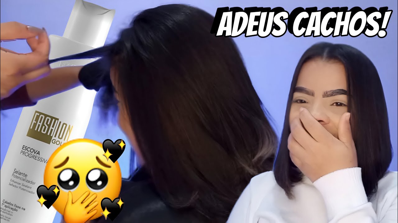 Alisei meu Cabelo CACHEADO com a Progressiva Fashion Gold | Corte CHANNEL ✂️ ✨️