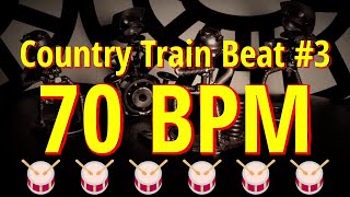 70 BPM - Country Train Beat #3 - 4/4 #DrumBeat - #DrumTrack - #CountryBeat 🥁🎸🎹🤘