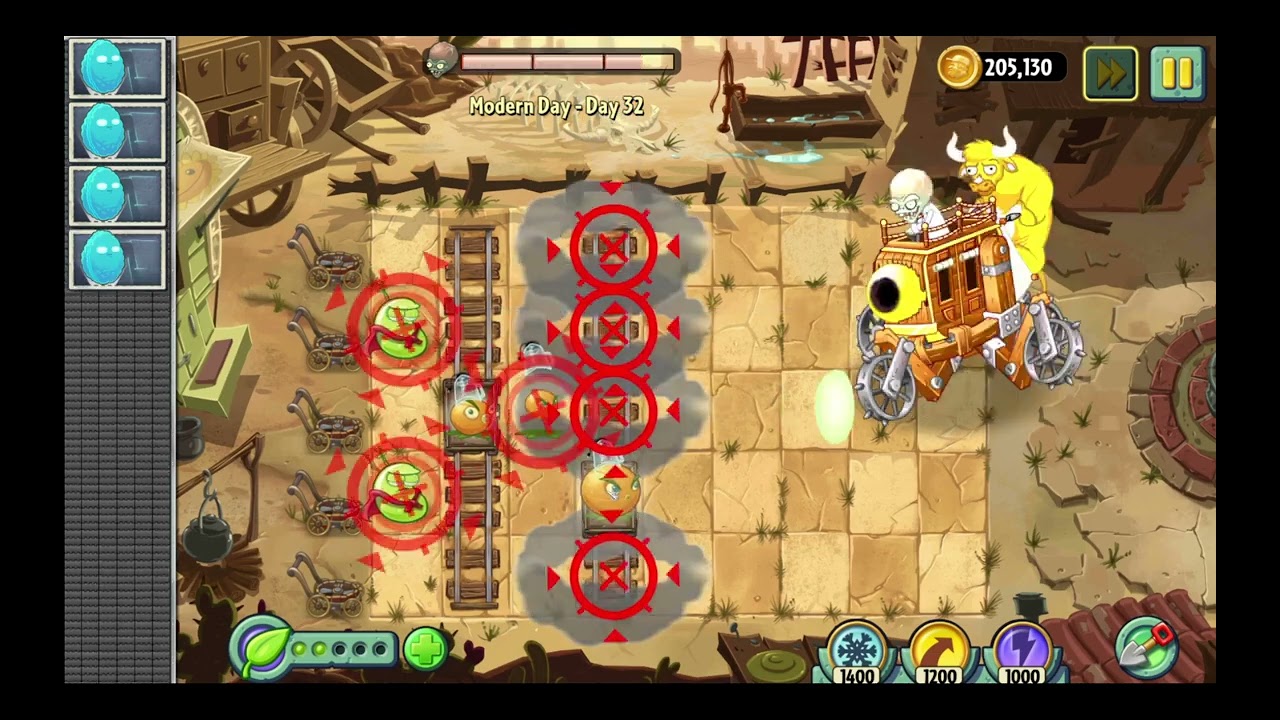 Plants vs Zombies 2: Reflourished (& Vanilla) – Modern Day - Day 32 (Zombot Wild Wagon)