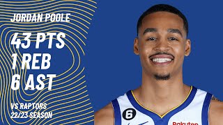 Jordan Poole vs Toronto Raptors | Dec 18, 2022