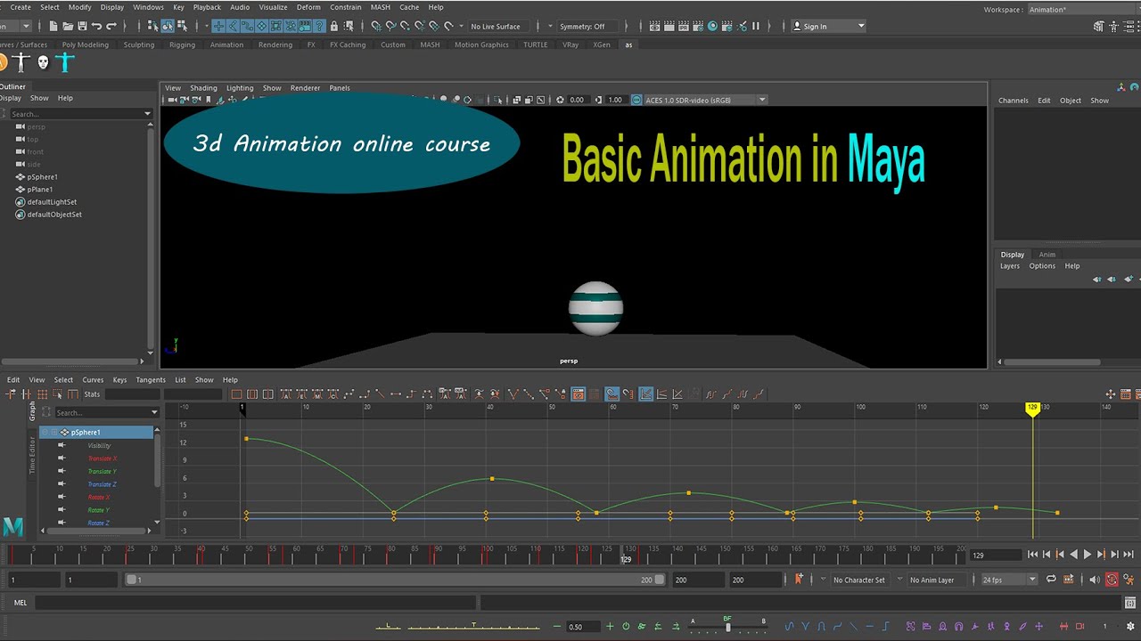 class 06. Basics of Animation in Maya. - YouTube