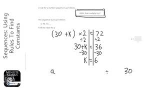 Sequences: Using Rules To Find Constants (Grade 6) - OnMaths GCSE Maths Revision Sequences: Using Rules To Find Constants (Grade 6) - OnMaths GCSE Maths Revision
