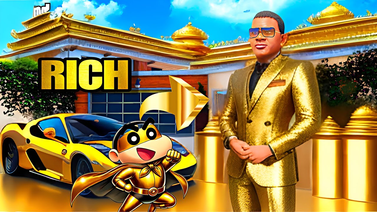Franklin House Became Full of Gold & Cash  in GTA 5!