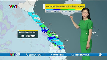 Dự báo thời tiết 12h30 - 8/10/2023 | Hà Tĩnh - Quảng Ngãi mưa lớn | VTVWDB