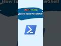 How to Open PowerShell on Windows? #windowstips #powershell