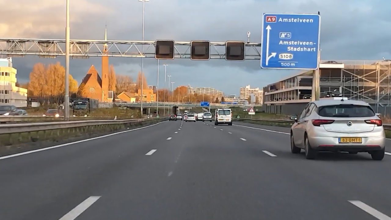 Dashcam Beelden Zwanenburg 》Diemen Via A9 (Werkzaamheden Amstelveen Vorderen).