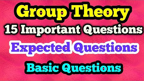 Group Theory Important Questions with Answers | Expected Questions in TRB Exam | Don