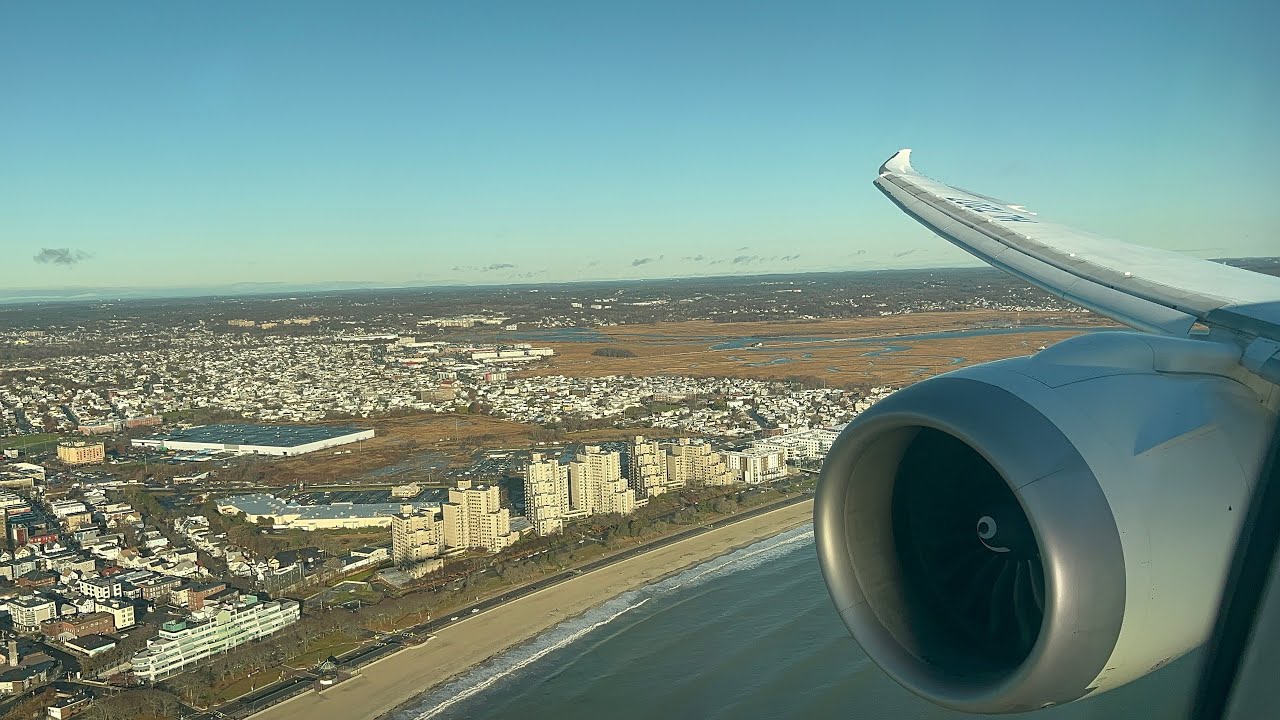 [4K] ICN-BOS Korean Air Boeing 787-9 Dreamliner Landing at Boston Logan International Airport