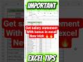 Make salary statement | salary statement | excel | #shortsfeed #shorts #trending #excel #education
