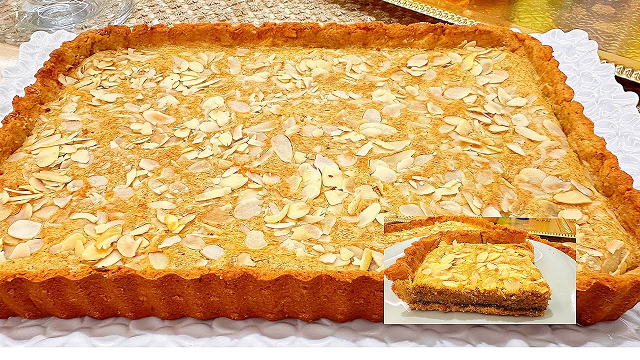 Tarte amandine تارتة بالوز حسن من ديال الباتيسري بدون سكر ولا دقيق ابيض متوازنة فالحلاوة والبنة خيال