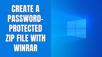 How to create a password protected ZIP file with WinRAR
