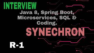 SYNECHRON, java realtime interview 5+ yrs exp spring boot, Microservices | Selected