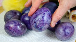 Paint eggs without chemicals in the original way  quite natural / Painting Easter eggs