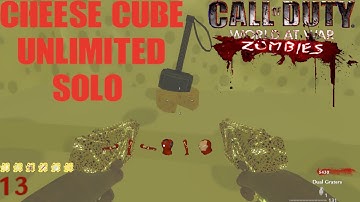 Cheese Cube Unlimited Solo - Call Of Duty World At War Custom Zombies (No Commentary)