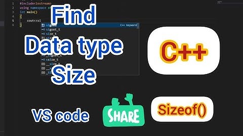 Write a program to print size of data types in C++ | c++ programming