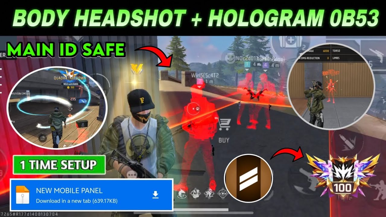 Free Fire MAX Updated Body Hologram | Body Headshot +