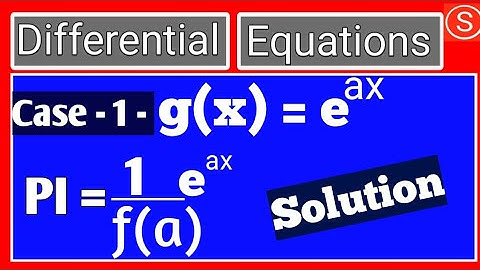 Solution of non homogeneous linear ordinary differential equation with constant coefficients