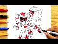 COMO DIBUJAR a SONIC EXE VS SHADOW EXE