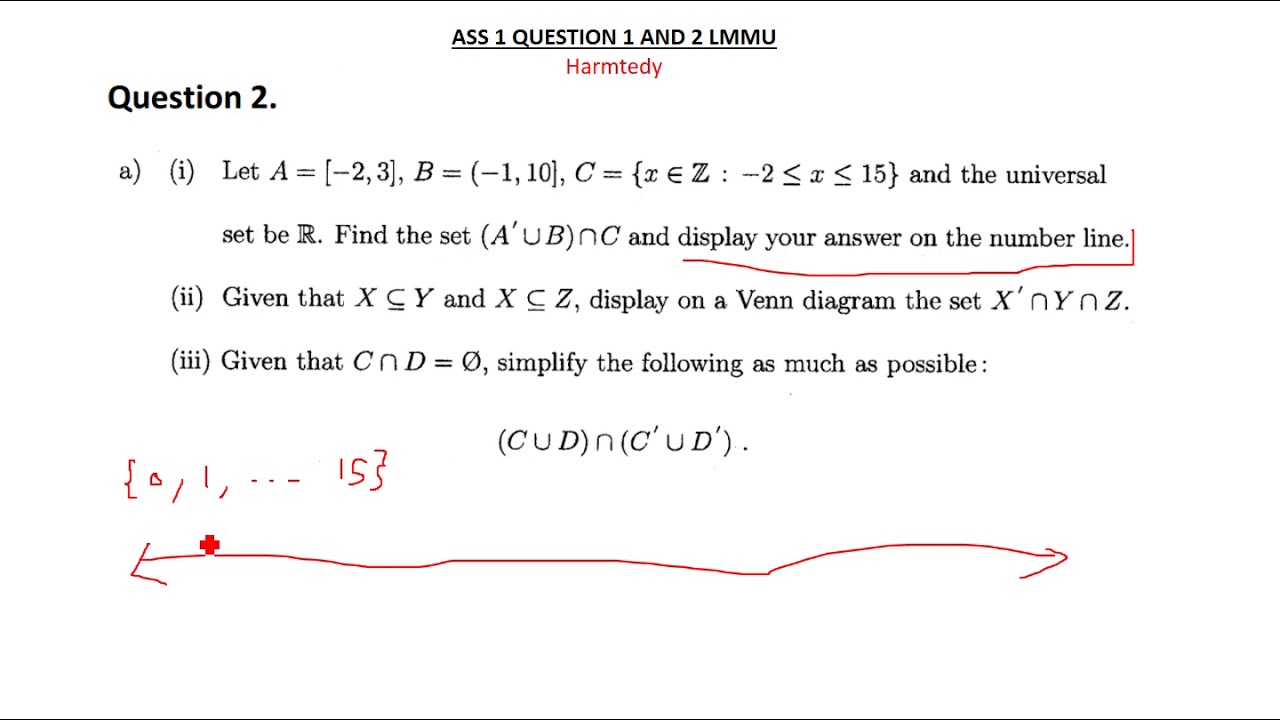 Assighnment 1 Question 2 Sets Simplification Of Sets As1q2 Lmmu Youtube