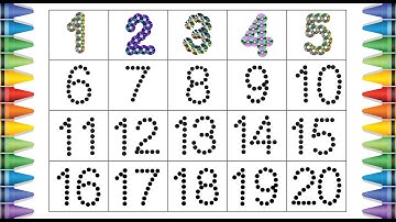 [숫자 놀이] 유아와 아이들을 위한 숫자 1부터 20까지 쓰기 | Write number 1 to 20 | Learn numbers | abcd | a for apple
