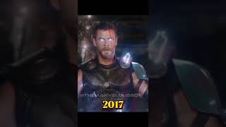 Thor's Evolution in MCU (2011-2022) #shorts