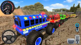 Impossible Racing Police Bus Monster Truck Stunt  2026 #4 - Driving Car Simulator - Android Gameplay screenshot 1