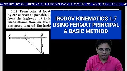 IRODOV 1.17 EXPLAIN BY BASIC RECTILINEAR & LIGHT RAY METHOD BY RKH SIR