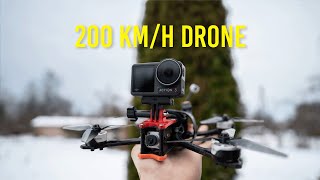 DJI Osmo Action 3 on a 200km/h Drone