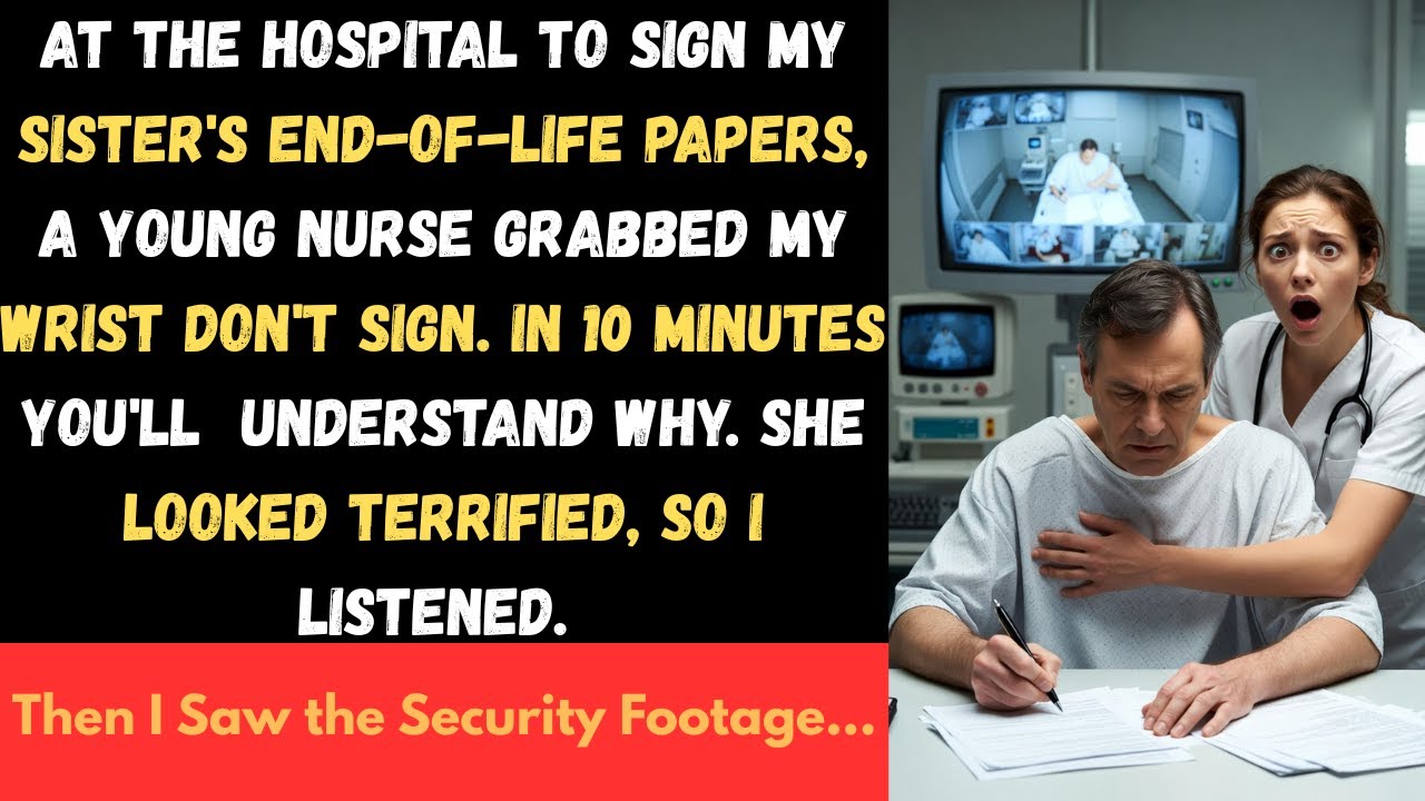 [ Full Story ] At the Hospital to Sign My Sister's End-of-life Papers, a Young Nurse Grabbed...