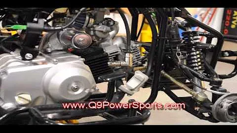 How to do a Compression test a Four Stroke Gas Powered Chinese ATV Engine | Q9 PowerSports USA