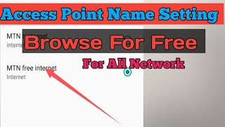 How To Browse for free on internet|| By using access Point Name settings|| screenshot 1