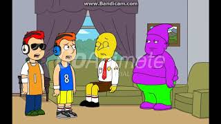 Caillou Gets Spongebob Squarepants Cancelled And Gets Grounded