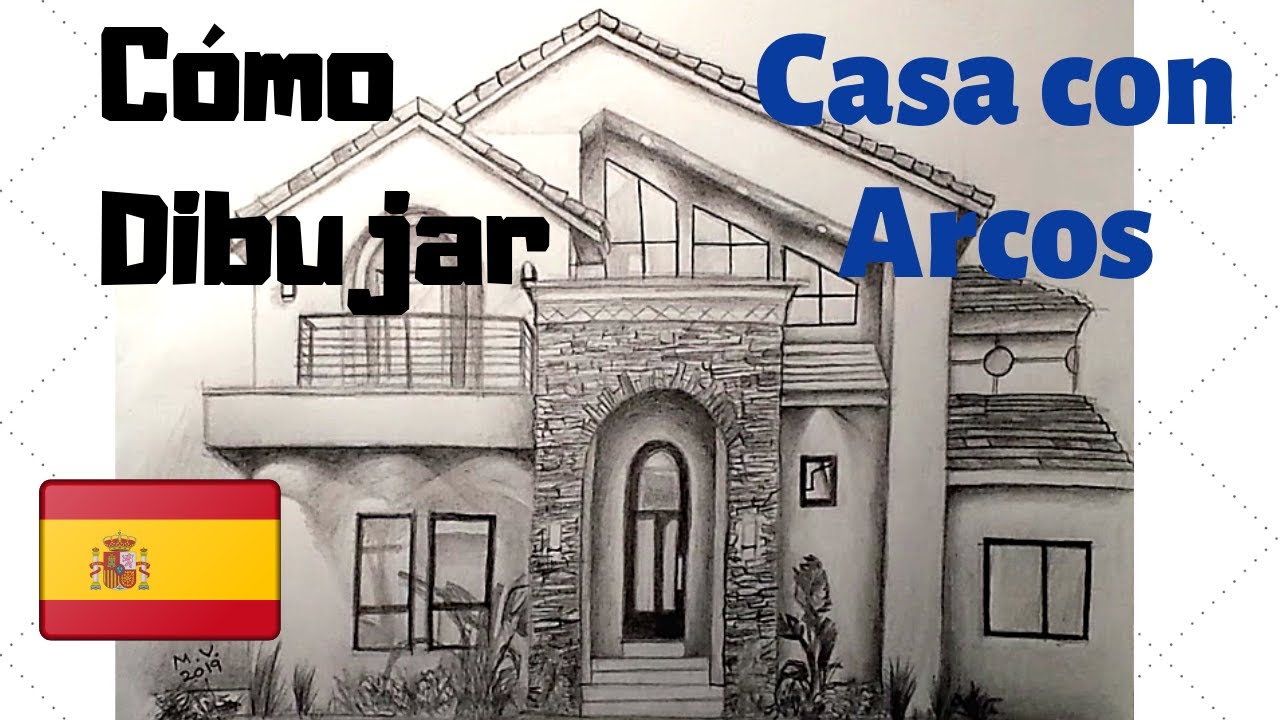 Cómo Dibujar una Casa con Arcos a Mano Alzada por Skerrigan92 | Dibujando