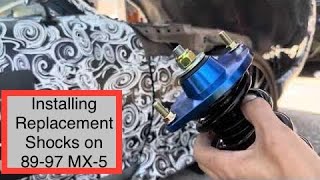 How to Change Suspension Shocks Struts Install DIY 89-97 NA Mazda Miata MX-5 instruction tutorial